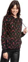 Pussy Deluxe Vest met capuchon -XL- Cherries Hooded Zwart