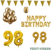 98 jaar Verjaardag Versiering Pakket Goud