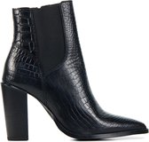 Lina Locchi Dames Leren  Enkellaarsjes - Zwart - Maat 40
