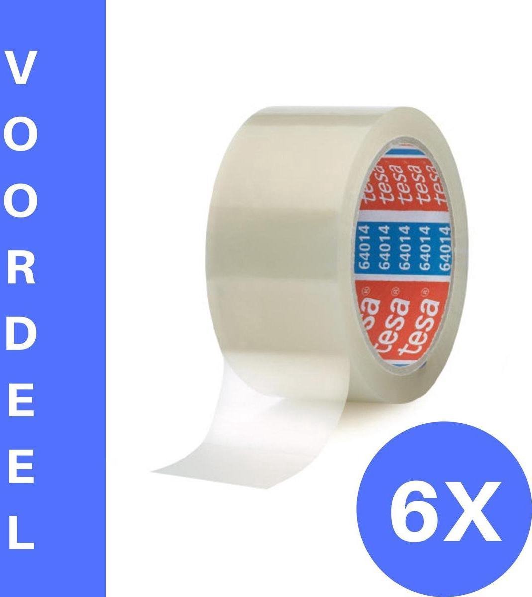 Tesa 12 rollen verpakkingstape (66 m x 50 mm), transparant