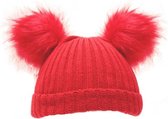 Baby winter muts Kleur rood Maat 0-6 maanden|Bonnet d'hiver bébé Couleur rouge Taille 0-6 mois