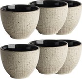 Schaaltje 11,5x9cm lichtgrijs - set 6 stuks