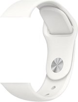 Geschikt voor Apple Watch Bandje - Apple watch bandjes - Siliconen - Wit - 42/44mm