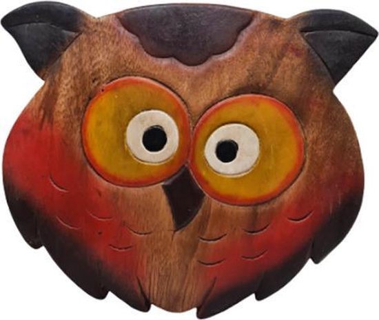 Kinderkrukje Uil - Handgemaakt van Acaciahout