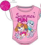 Paw Patrol t-shirt met Skye en Everest - roos - Maat 128 / 8 jaar