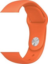 Geschikt voor Apple Watch Bandje - Apple watch bandjes - Siliconen - Oranje - 38/40mm