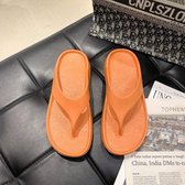 EVA Zomer Outdoor Strand Teenslippers Wedges met zachte zolen, Maat: 35/36 (Oranje)