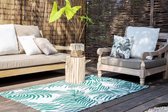 Buitenkleed - Buitentapijt - Buiten Decoratie - Outdoor - Campingkleed - Groen/Wit 118x180 cm