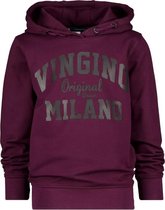 Vingino Hoodie Basic Logo Jongens Katoen Bordeaux Maat 92