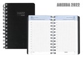 Brepols Agenda 2022 - Building - Geruit - Wire O polypro - 10 x 16,5 cm - Zwart