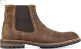 Floris van Bommel Mannen Suède  Chelsea boots / Laarzen / Herenschoenen 20093 - Cognac - maat 45