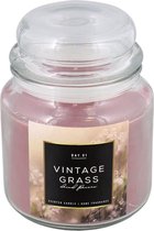 Home Fragrance |geurkaars in glas met deksel | geurkaars vintage grass | geurkaars 10 x 10 x 13 cm
