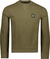 Belstaff Sweater Groen Aansluitend - Maat S - Heren - Herfst/Winter Collectie - Katoen