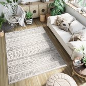 Tapiso Ethno Aztec Vloerkleed Woonkamer Slaapkamer Creme Hippie Abstract Sfeervol Trendy Design Praktisch Modern Duurzaam Hoogwaardig Tapijt Maat - 200x300