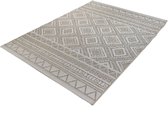 Vloerkleed Ottowa – beige patroon (binnen en buiten) -140 x 200 cm
