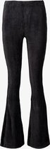 TwoDay dames velours flared broek - Zwart - Maat XL