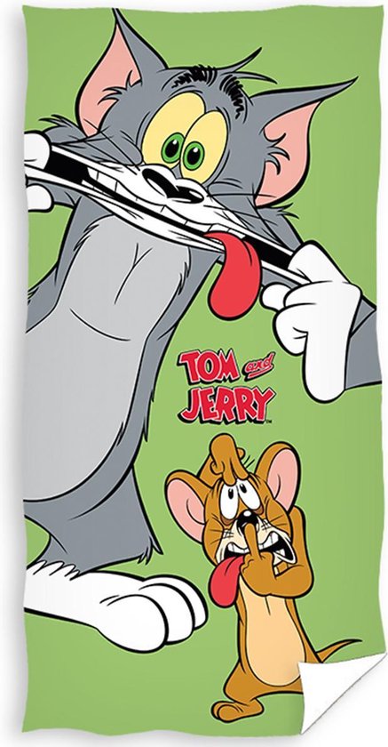 Tom and Jerry Strandlaken Silly Faces - 70 x 140 cm - Katoen