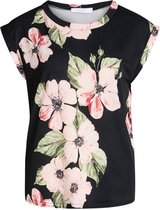 SisterS point T-shirt Low Black Flower Dames Maat - S