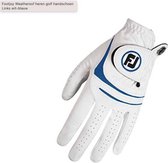 Footjoy Weathersof heren golf handschoen Links wit-blauw heren S