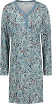 CYELL PAISLEY ELEGANCE Dames Nachthemd Lange Mouw - Paisley Blauw - Maat 40