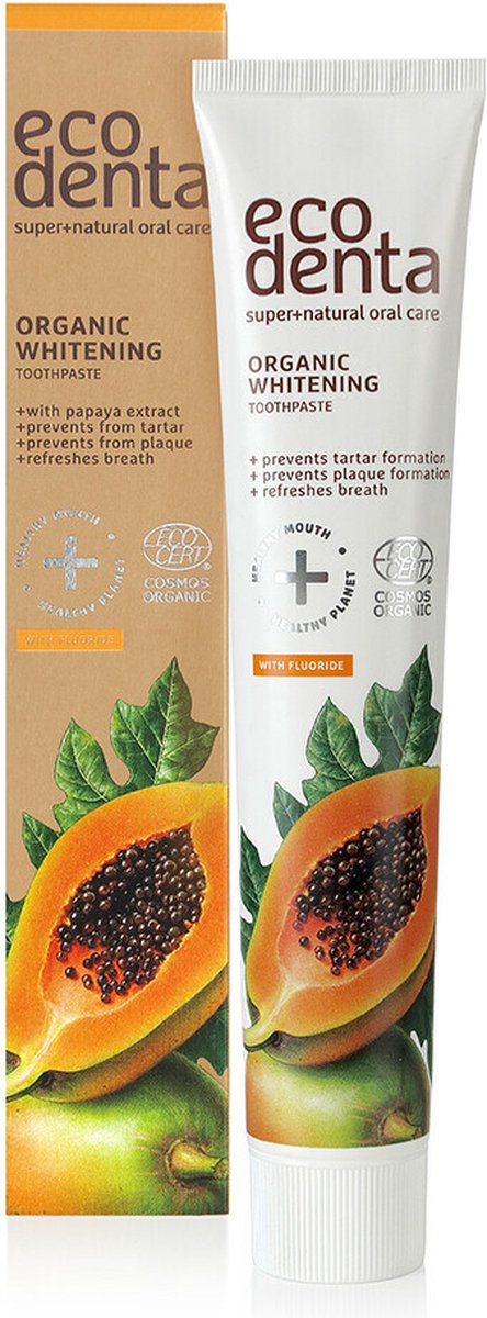 Goedkoopste Ecodenta Tandpasta Organic Whitening Papaja 75 ml