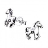 Kinder oorbellen / oorstekers sterling zilver 925 paard - Sieraden sjoppie