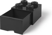 LEGO Brick 4 Opbergbox met Lade - Zwart - 4.6 L - 25x25x18cm - Kunststof