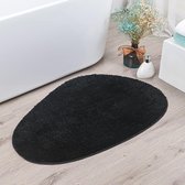 Lucy's Living Luxe badmat PIERRE Black – 60 x 90 cm - zwart - badkamer mat - badmatten - badtextiel - wonen – accessoires