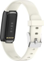 YONO Siliconen Bandje geschikt voor Fitbit Luxe - Beige - Small