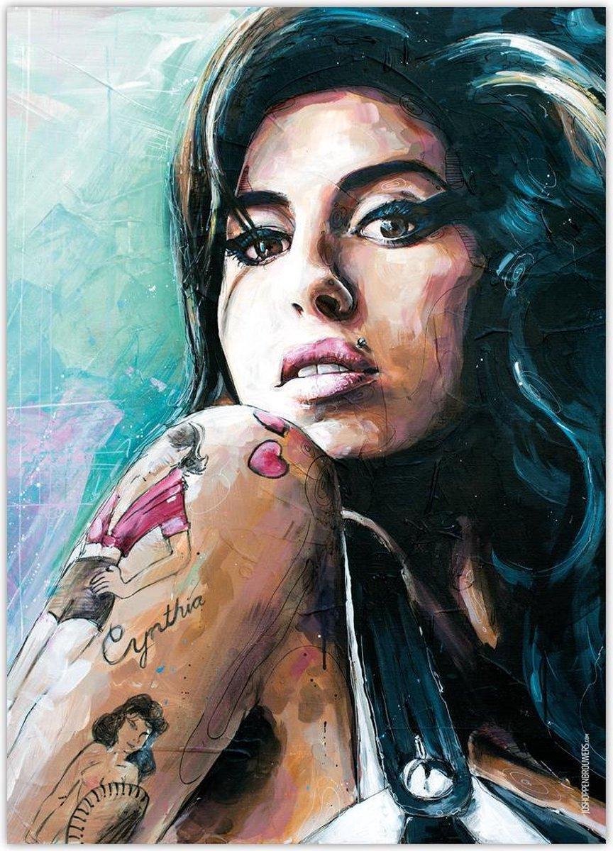 Passionforart.eu Amy Winehouse Poster - Luxe glicée kunst print - 100 x 70 cm