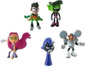 Speelset Teen Titans Go! Cyborg, Raven, Starfire - Beastboy - 7cm - speelfiguren