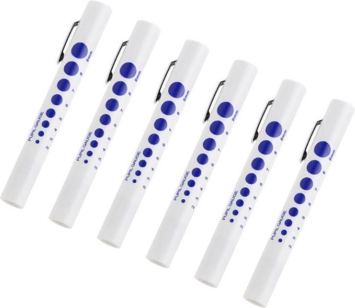 Goedkoopste 6x Pack Hospitrix Wegwerp Pupillampje / Penlight Wit - Pupilreflex - Diagnostisch Lampje