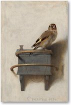 Het puttertje - Carel Fabritius - 60x90 Forex Staand -