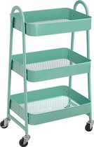 Segenn's Swiss serveerwagen -  keukentrolley op wieltjes - Mint Groen - Keukentrolleys