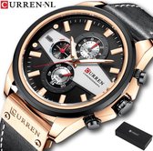 Horloges voor Mannen Heren Horloge Curren Herenhorloge Watch - Jongens Horloges - Zwart Rosé - Litts®