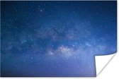 Nachtelijke Melkwegstelsel met sterren en ruimtestof in het universum Poster 90x60 cm - Foto print op Poster (wanddecoratie woonkamer / slaapkamer)