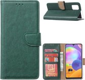 Book Case Galaxy A22 5G Hoesje Groen met Pasjeshouder