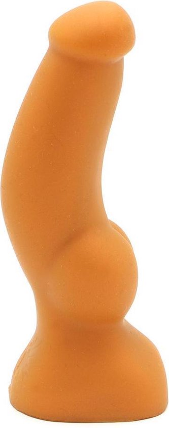 Gold Play - Soft Liquid Siliconen Anaal Dildo - Cock - Goud - Maat S