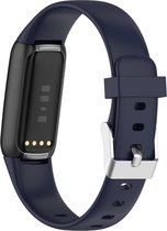 YONO Siliconen Bandje geschikt voor Fitbit Luxe - Donkerblauw - Small