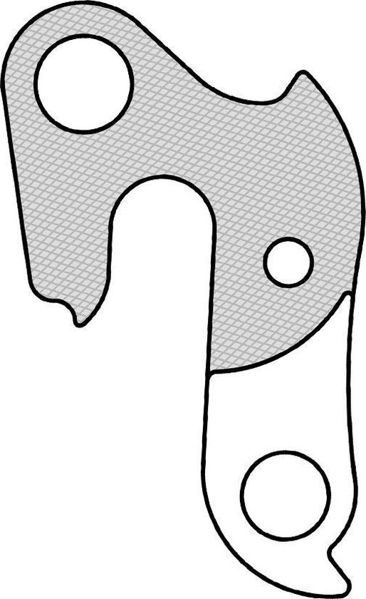 Pièce de dérailleur Marwi Union Patin arrière GH-133 avec jeu de vis M8x075 m - ARGENT