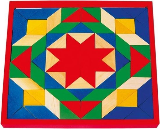 Afbeelding van het spel Houten Puzzel Mozaïek 26 X 26 X 2,5 cm