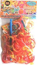 loombands junior rubber oranje/rood 300-delig