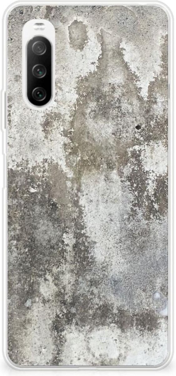 Sony Xperia 10 III TPU Siliconen Hoesje Beton Print