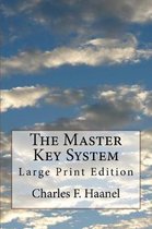 Boek "The Master Key System" Large Print Edition, Charles F. Haanel. De omslag toont een lucht met wolken.