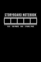 Storyboard Notebook 16: 9 150 Pages 6x9 3 Panel Page
