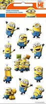 schuimstickers Minions foam geel/blauw 2-delig