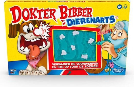 Afbeelding van het spel dierenarts Dokter Bibber 27 cm rood/blauw 8-delig