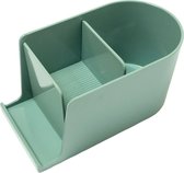 Furniteam Desk Organizer - Opbergdoos - Gemaakt van bamboevezel - Met drie compartimenten - Kleur: Groen