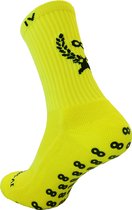 IV-Gripsocks® Geel - Anti-slip sokken - Gripsokken voetbal geel - sportsokken - one size (Maat 39-46) - 8 kleuren - compressie - prestatieverhogend - tennis - hardlopen - handbal -