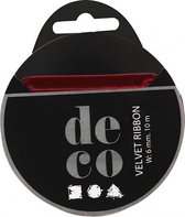 fluweellint 6 mm x 10 m rood